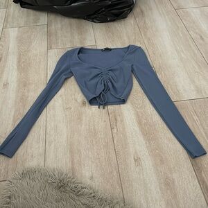 Zara long sleeve crop top